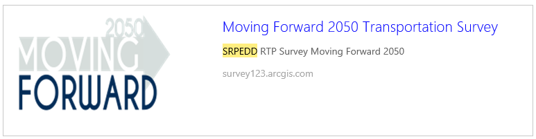 SRPEDD-SurveyLink