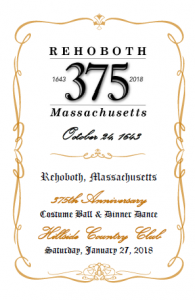 375th Anniversary Ball Program Cover
