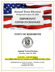 Important COVID-19 Changes - 6-30-2020 Annual Town Election