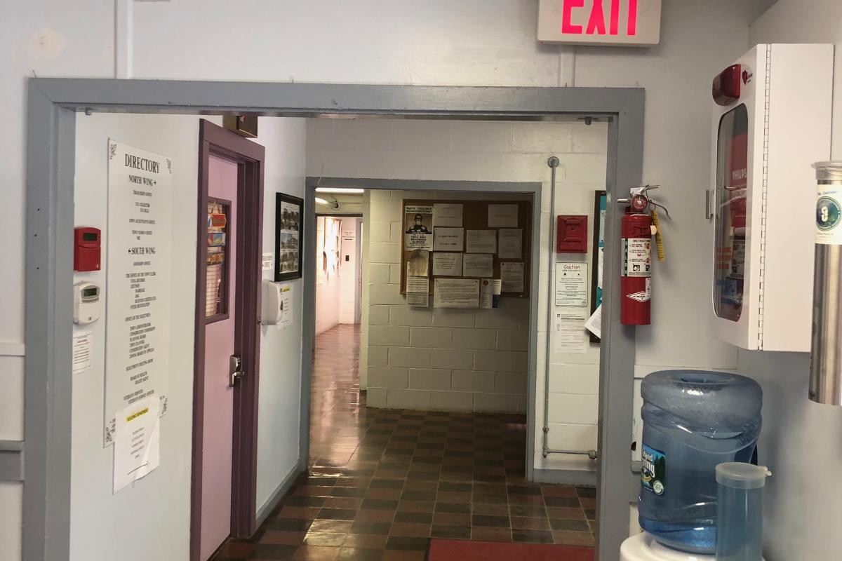 Looking north from the entrance lobby