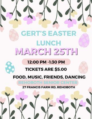 Easter Lunch March 25th at 12pm