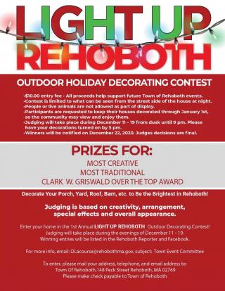 IGHT UP REHOBOTH!     Outdoor Holiday Decorating contest 