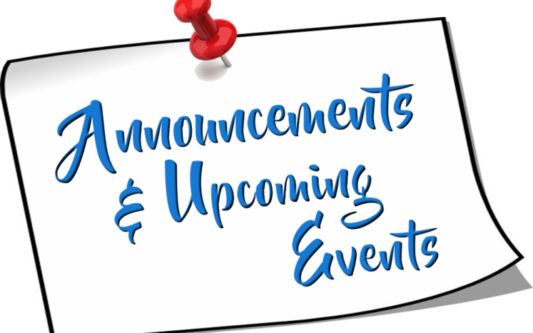 Announcements & Upcoming Events