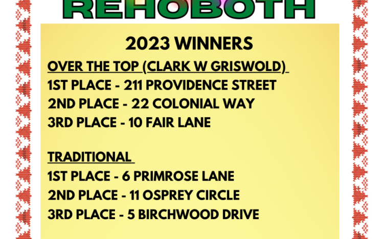 Light Up Rehoboth 2023 winners